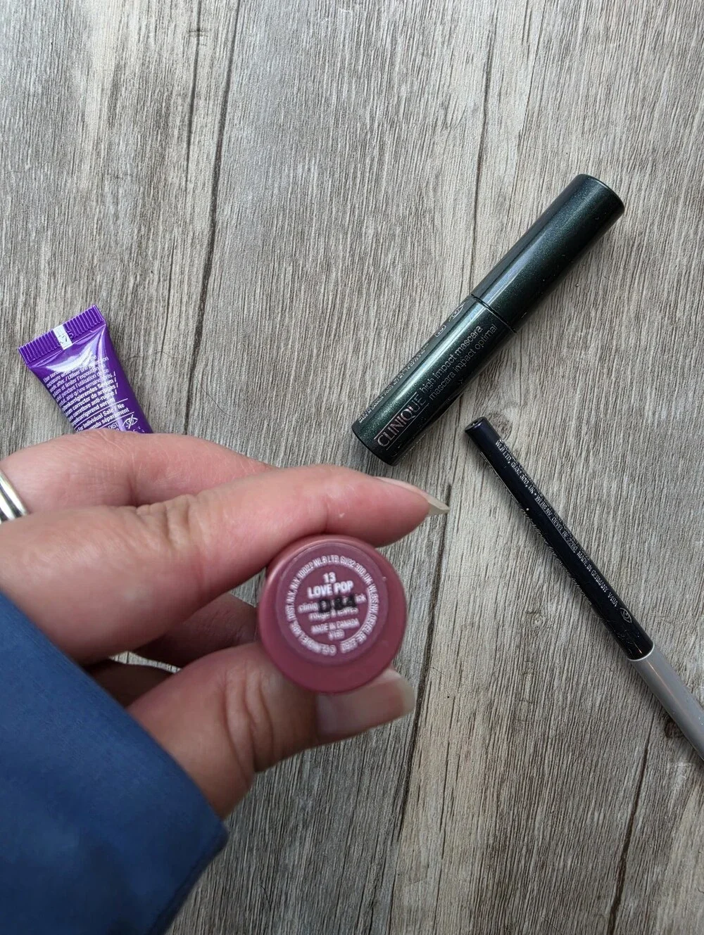 Clinique 13 Love Pop Lipstick + Black Mascara + Intense Black Eyeliner + Serum